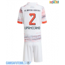 Camisa de time de futebol Bayern Munich Dayot Upamecano #2 Replicas 2º Equipamento Infantil 2025-26 Manga Curta (+ Calças curtas)